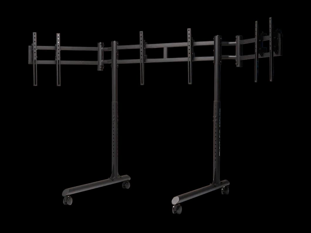 Round Tube Triple Monitor Stand Gallery 1