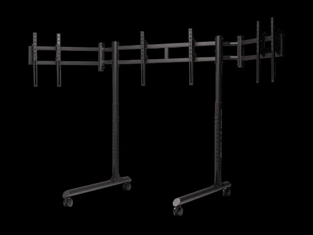 Round Tube Triple Monitor Stand Gallery 1