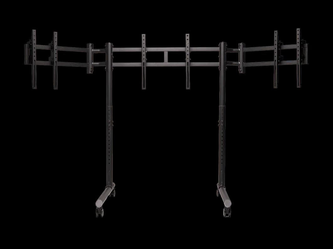 Round Tube Triple Monitor Stand Gallery 2