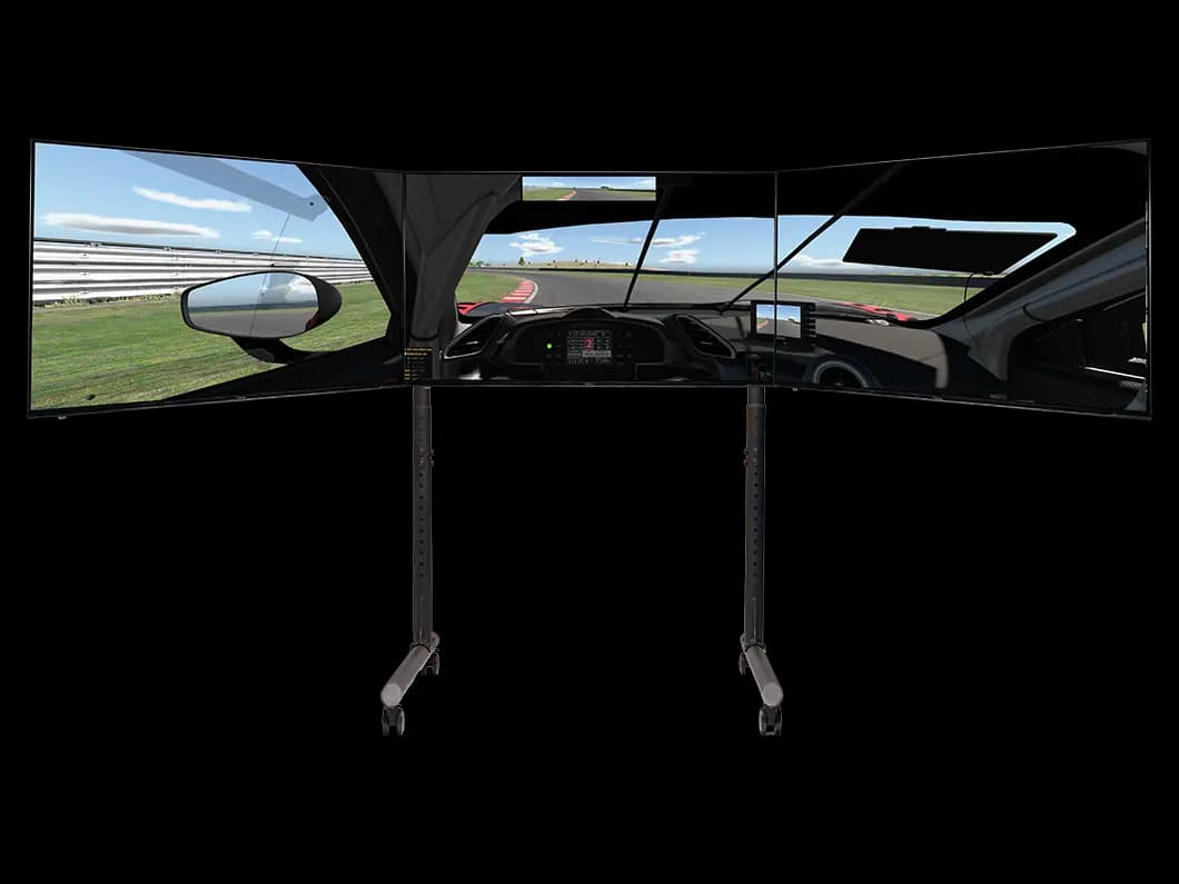 Round Tube Triple Monitor Stand Gallery 3