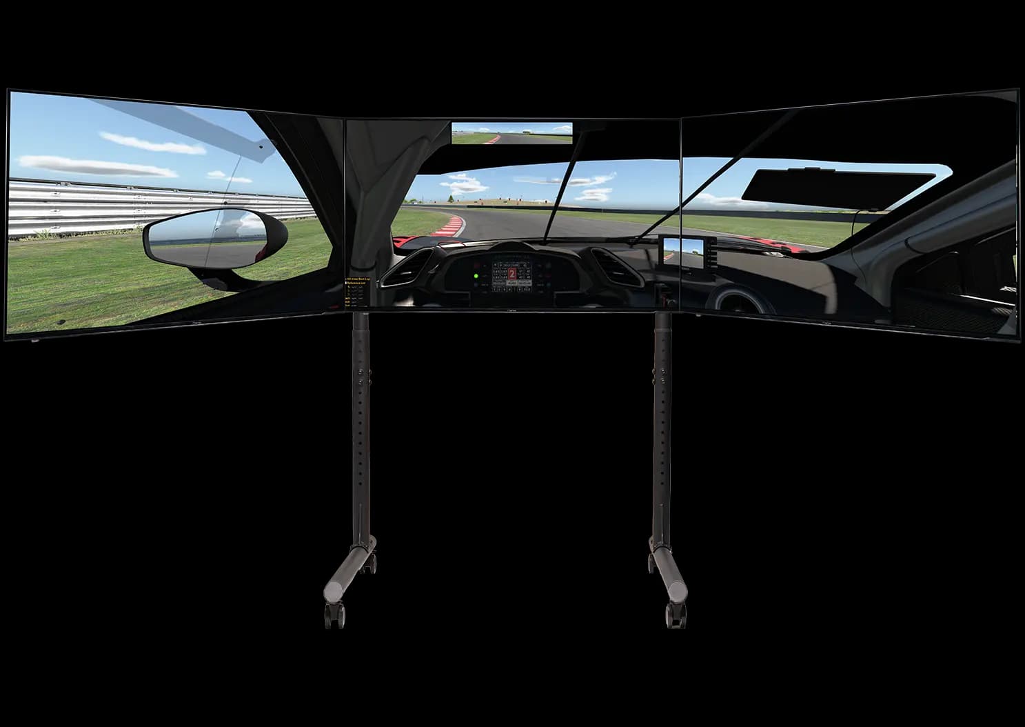 Roundtubefreestandingtriplemonitorstand Features
